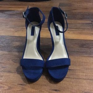 Navy blue Block heels! Ankle strap. Just bought!